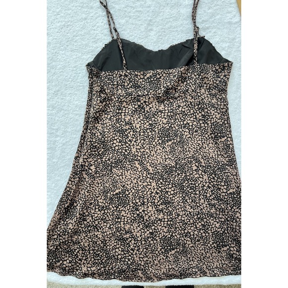 Urban Outfitter Leopard Snake Print Mini Slip Dress L Spaghetti Strap Club Wear - Picture 4 of 11